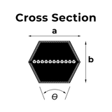 BB81 Double Angle V-Belt